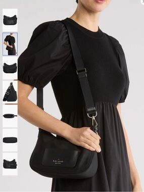 KATE SPADE Black chelsea recycled polyamide crossbody bag